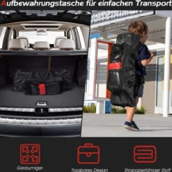 Boxsack Set mit 8oz Boxhandschuhen Handschlaufen Tasche Punchingsack für Kinder und Erwachsene Schwarz + Rot