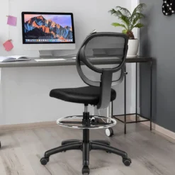 Bürostuhl Computerstuhl Höheverstellbar Drehstuhl Netzstuhl 63 x 64 x 95,5 - 114,5 cm Schwarz