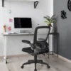 Bürostuhl mit Massagefunktion Ergonomischer Schreibtischstuhl Lendenwirbelstütze Drehstuhl mit hoher Rückenlehne höhenverstellbar Grau