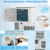 14000BTU mobile Klimaanlage mit Abluftschlauch 4-in-1 Klimagerät mit Heizung Luftentfeuchter Weiß