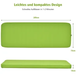 Camping Isomatte Schlafmatte inklusive Tragetasche 10 cm Dick Grün