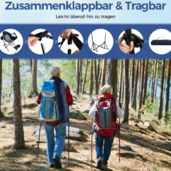Campingstuhl mit Fußstütze & Verstellbarer Rückenlehne & Kopfstütze & Getränkehalter Angelstuhl