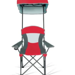 Campingstuhl mit Sonnendach Outdoor-Stuhl Klappstühle mit Sonnenschirm 90 x 72 x 150 cm Rot