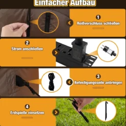 150 cm Aufblasbarer Truthahn mit Kürbis Thanksgiving-Dekoration mit LED-Lichtern
