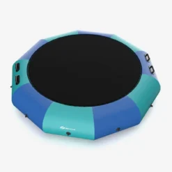 305cm Aufblasbares Wassertrampolin mit 500W elektrischer Aufblasvorrichtung Trampolin Bounce Blau + Grün