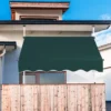 150 cm Breit Klemmmarkise ohne Bohren UV-beständige Balkonmarkise Höhenverstellbare Markise Grün