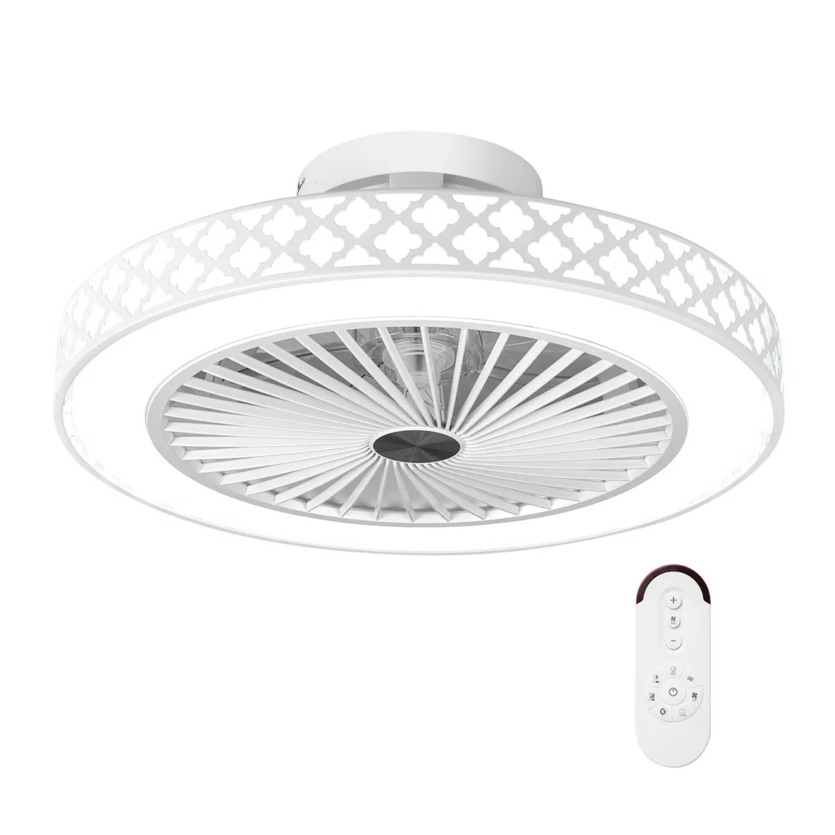 φ48cm Deckenventilator mit Beleuchtung & Fernbedienung Umkehrbarer Ventilator