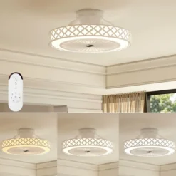 φ48cm Deckenventilator mit Beleuchtung & Fernbedienung Umkehrbarer Ventilator