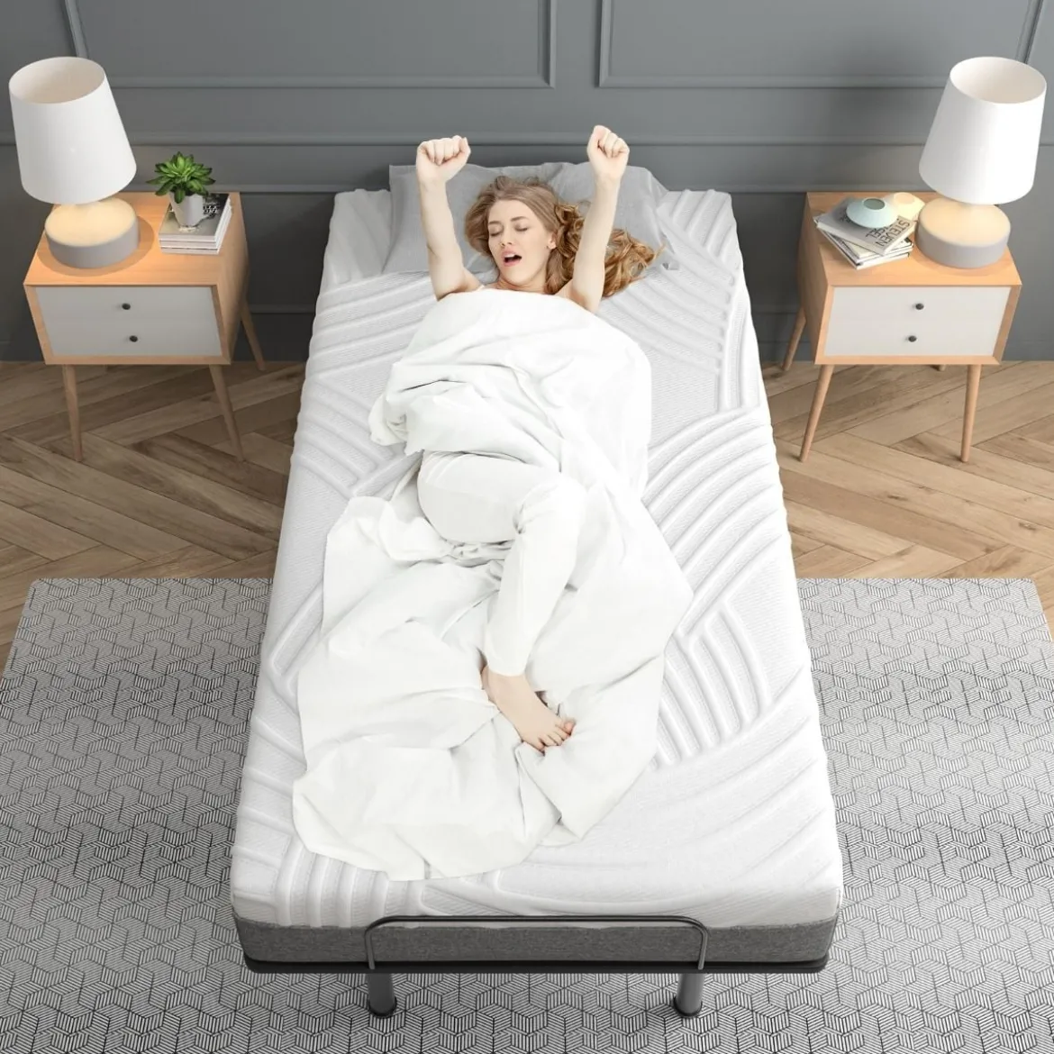 20cm dicke Doppelbettmatratze Noppenschaumstoff kühler und atmungsaktiver Schaumstoff für verstellbares Bett