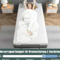 20cm dicke Doppelbettmatratze Noppenschaumstoff kühler und atmungsaktiver Schaumstoff für verstellbares Bett