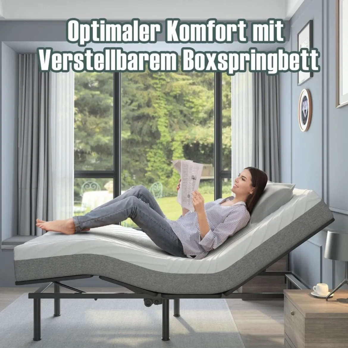20cm dicke Doppelbettmatratze Noppenschaumstoff kühler und atmungsaktiver Schaumstoff für verstellbares Bett