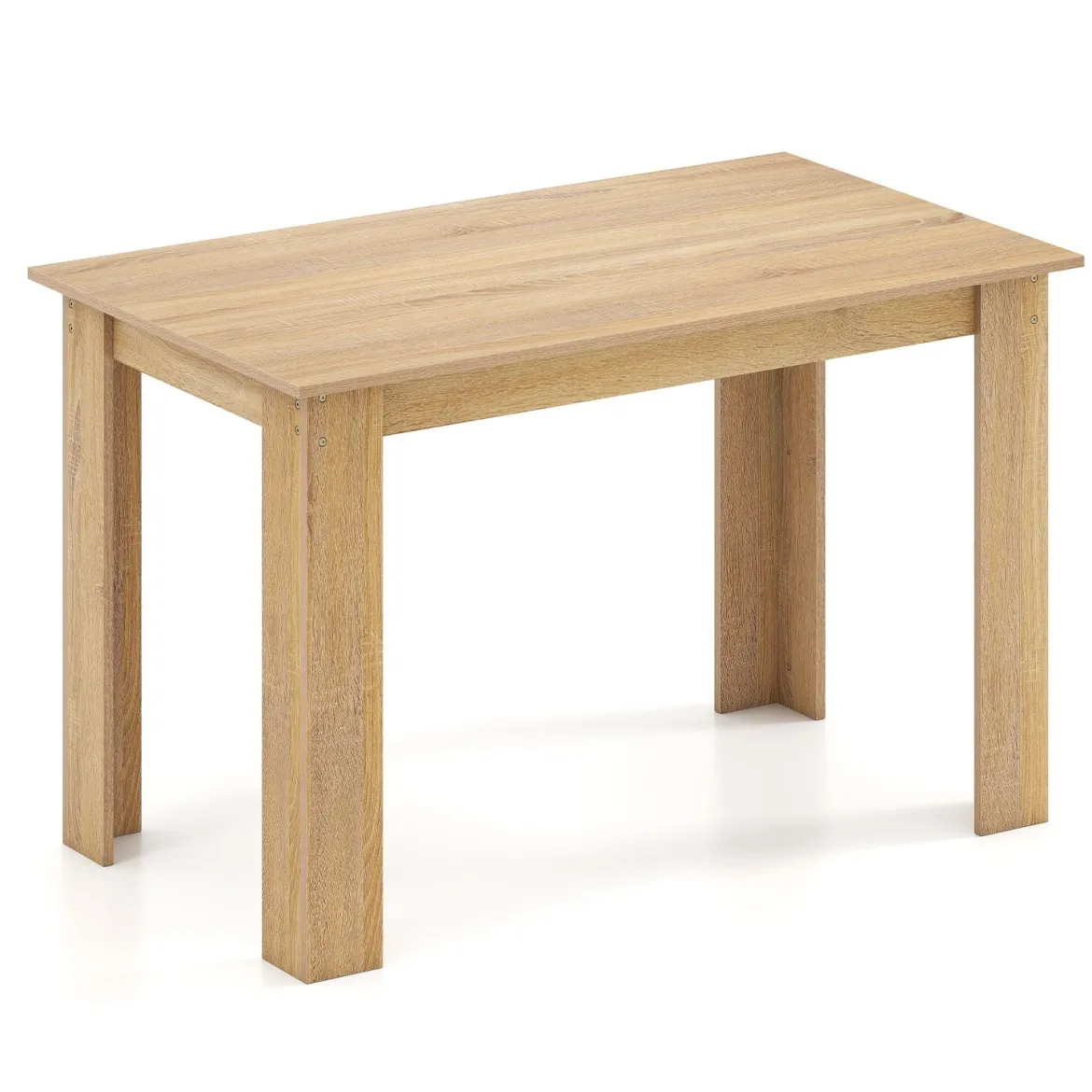120 cm Esstisch für 4-6 Personen Holz Rechtecktisch großer Esszimmertisch moderner Küchentisch Natur/Weiß