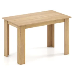 120 cm Esstisch für 4-6 Personen Holz Rechtecktisch großer Esszimmertisch moderner Küchentisch Natur/Weiß