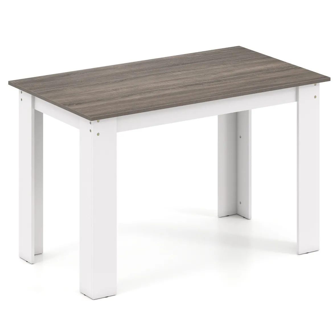 120 cm Esstisch für 4-6 Personen Holz Rechtecktisch großer Esszimmertisch moderner Küchentisch Natur/Weiß