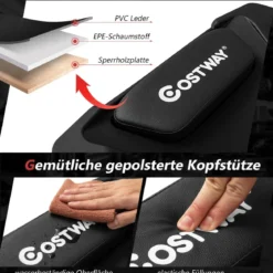 108 cm faltbares Rollbrett Werkstatt Montagerollbrett mit gepolstertem Kopfstütze Schwarz