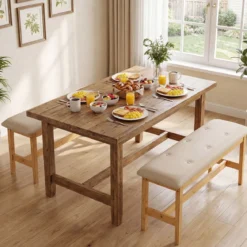 100 Cm Gepolsterte Bambus Bank Kunstleder Schuhbank Bettbank Für Schlafzimmer Esszimmer Flur Beige