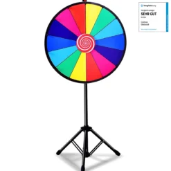 φ 60 cm GlücksradSpielzeug Farbe Rad Spiele für Lotteriespiele Wortspiele 24"