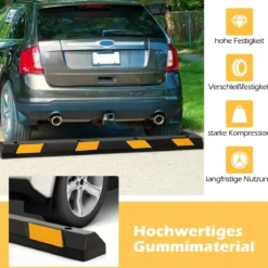 183 cm Gummi Radstopper Parkplatzbegrenzung bis 4000 kg Parkbegrenzung Einparkhilfe