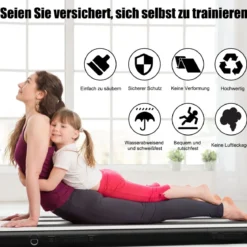300 cm Gymnastikmatte Elektropumpe Turnmatte aufblasbar Tumbling Matte Silber