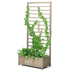 171cm hoher Pflanzkasten mit Spalier erhöhtes Gartenbeet Blumenhalter für den Garten Hof Balkon