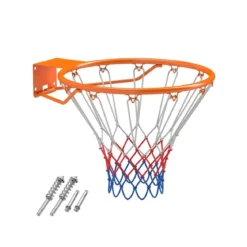 Ø45cm Indoor Basketballkorb mit Ring & Netz Mini Basketball Korb für Wandmontage Orange