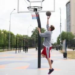 Ø45cm Indoor Basketballkorb mit Ring & Netz Mini Basketball Korb für Wandmontage Schwarz