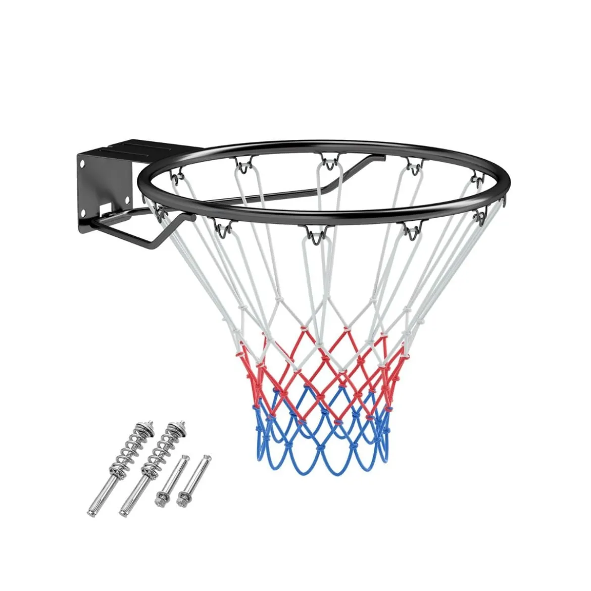 Ø45cm Indoor Basketballkorb mit Ring & Netz Mini Basketball Korb für Wandmontage Schwarz