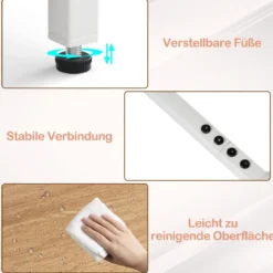 161 cm Industrielles Bücherregal mit Metallrahmen Freistehendes Lagerregal Anzeige Standregal Natur