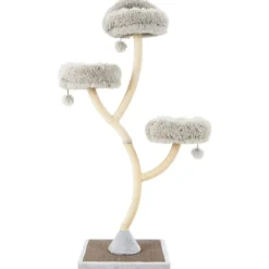 178 cm Katzenbaum mit Sisal-Kratzsäulen & 3 Warmen Liegeflächen & Plüschbälle