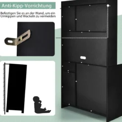 180 cm Küchenschrank mit Ladestation & Arbeitsplatte & Schublade Buffet Sideboard