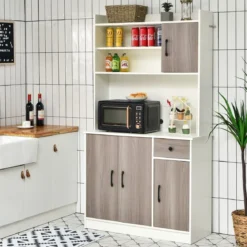 180 cm Küchenschrank mit Ladestation & Arbeitsplatte & Schublade Buffet Sideboard