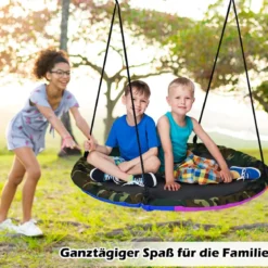 Ø100 cm Kinder Baumschaukel doppelseitige Farbe Nestschaukel Bunt + Tarnung