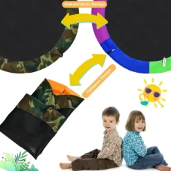 Ø100 cm Kinder Baumschaukel doppelseitige Farbe Nestschaukel Bunt + Tarnung