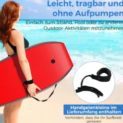 104 cm Kinder Bodyboard mit EPS-Kern & XPE-Deck & HDPE-Unterseite & Handgelenkschlaufe Bunt