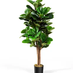 120 cm Künstlicher Feigenbaum Kunstpflanze Deko mit Blumentopf