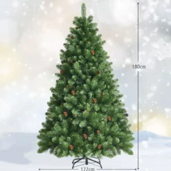 180 cm Künstlicher Weihnachtsbaum Klappbarer Tannenbaum Grün