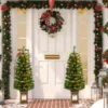 120 cm Künstlicher Weihnachtsbaum im Topf mit Beleuchtung & Timer Tannenbaum Topfbaum
