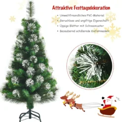 120 cm Künstlicher Weihnachtsbaum mit Schnee Kiefer Scharnier-Baum