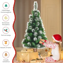 120 cm Künstlicher Weihnachtsbaum mit Schnee Kiefer Scharnier-Baum