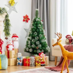 120 cm Künstlicher Weihnachtsbaum mit Schnee Kiefer Scharnier-Baum