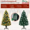 120 cm Künstlicher Weihnachtsbaum mit Beleuchtung & Sternspitze Mini Tannenbaum Christbaum
