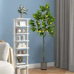 160 cm Künstlicher Zitronenbaum in realistischer Optik mit Topf & 27 Zitronen Limonenbaum Kunstpflanze
