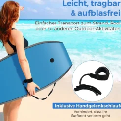 84 cm Langes Bodyboard für Kinder mit EPS Kern & XPE Deck & HDPE Unterseite Surfbrett Wirbelmuster