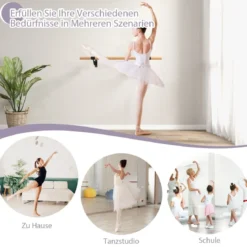 120 cm lange Tanzstange Wandmontierte Ballettstange Ballettausrüstung Fitnessstange mit fester Höhe