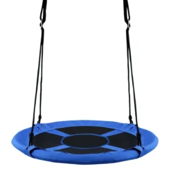 Ø100 cm Nestschaukel mit Hängegurte Schaukel Kinderschaukel Garten Blau