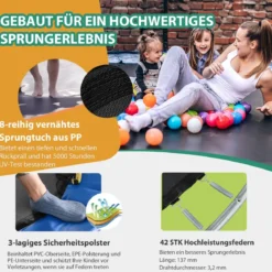 φ 244 cm Outdoor-Trampolin Outdoor-Trampolin mit Basketballkorb