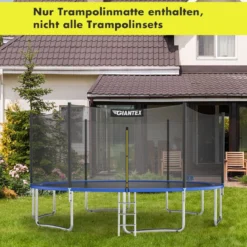 φ 366 cm PP Trampolin Sprungtuch Trampolinsprungtuch Sprungmatte Trampolinzubehör Schwarz