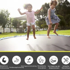 φ 366 cm PP Trampolin Sprungtuch Trampolinsprungtuch Sprungmatte Trampolinzubehör Schwarz