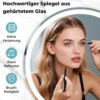60 cm runder LED-beleuchteter Spiegel Badezimmerspiegel mit einstellbarer Helligkeit Silber