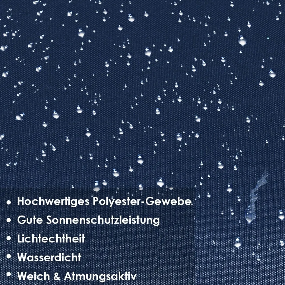 300 cm Sonnenschirm aus Aluminium mit 3-stufigem Dach Automatisch Neigbarer Standschirm Navy